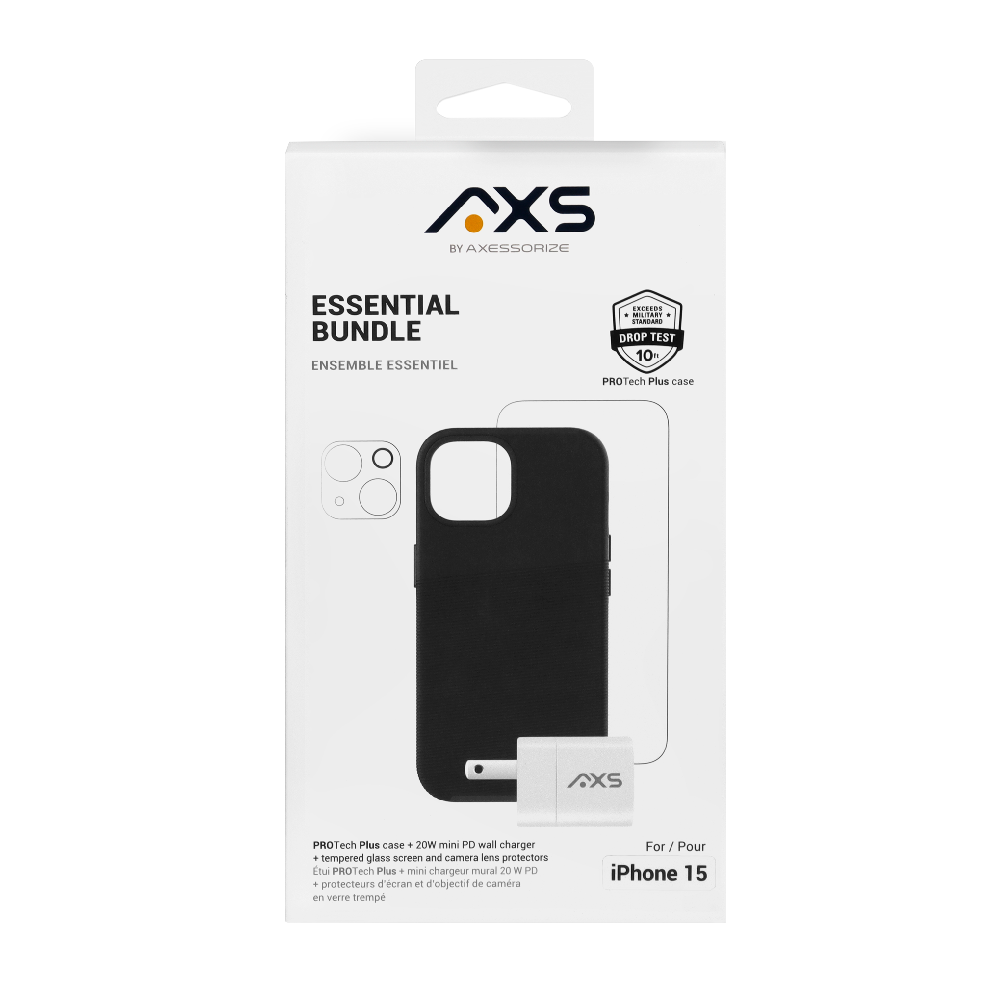 AXS Essential Bundle | PROTech Plus Case | Screen Protector | 20w ...
