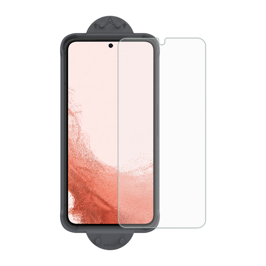 Axessorize ARMORGlass Pro 2.5D Curved Screen Protector with installation tray for Samsung Galaxy S22