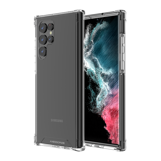 Axessorize PROShield Military-Grade Protection Clear Case for Samsung Galaxy S22 Ultra | Black