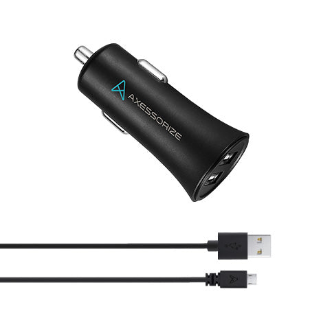 Axessorize 12W PROCharge Micro USB Cable + Car Charger (1.2M)