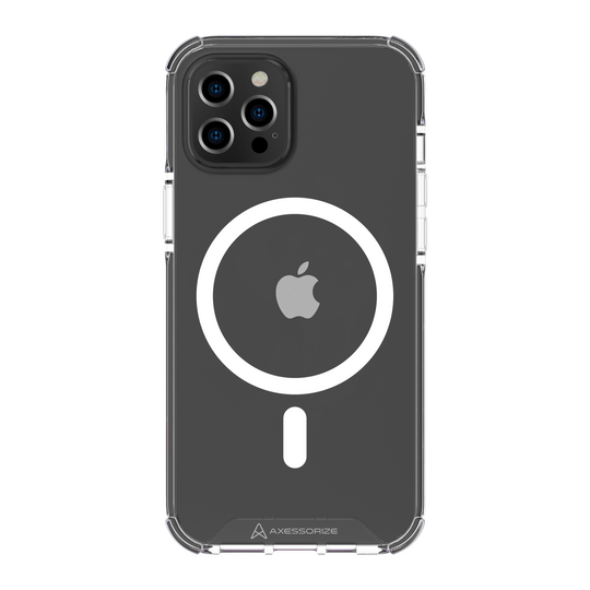 Axessorize PROShield étui transparent compatible avec MagSafe testé contre les chutes pour Apple iPhone 12/12 Pro | Noir